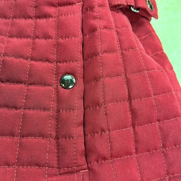 Women's Gallery Red Quilted Jacket Adjustable Sides Pockets Size 1X - Picture 4 of 8